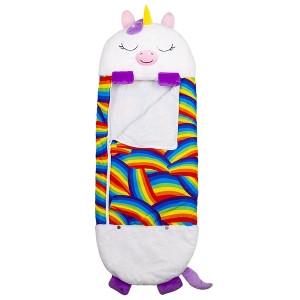 Happy Nappers: Pillow & Sleepy Sack: Medium - White Unicorn - 54 x 20", 2-In-1: Plush Animal Opens To Sleeping Bag, Soft Play-Nap Character, Kids 3+ - 1 of 4