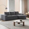 99" Chenille Upholstered Cloud Modular L-Shaped Sectional Sofa with Chaise, Deep Seats, Neck Pillows, No Assembly Needed - 4 of 4