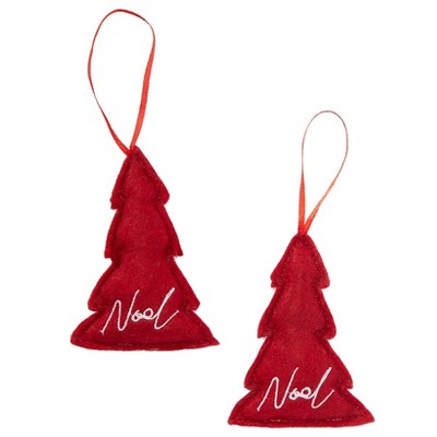 The Lakeside Collection Sets of 2 Plush Tree Ornaments