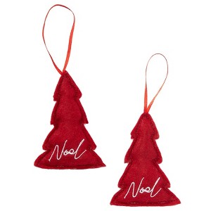 The Lakeside Collection Sets of 2 Plush Tree Ornaments - 1 of 1