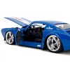 1972 Pontiac Firebird #72 Blue with White Stripe "Chevron" "Bigtime Muscle" Series 1/24 Diecast Model Car by Jada - 3 of 4