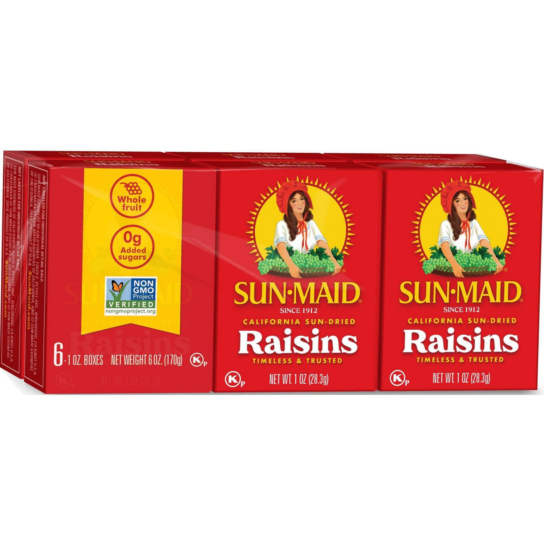 Sun-Maid California Sun-Dried Raisins - 1oz/6ct
