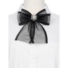 INSPIRE CHIC Women's Mesh Elegant Solid Color Beads Rhinestone Bow Tie - 4 of 4