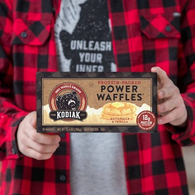 Kodiak  Frozen Power Waffles Buttermilk &#38; Vanilla -13.4oz/10ct