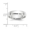 Black Bow Jewelry 2mm to 6mm 10K White Gold Lightweight Domed Comfort Fit Band - 3 of 4