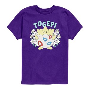 Boys' - Pokémon - Floral Togepi Short Sleeve Graphic T-Shirt - 1 of 3