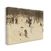 Stupell Industries Vintage Ski Slopes Winter Athletes Sepia Tone Photography Canvas Wall Art - 3 of 4