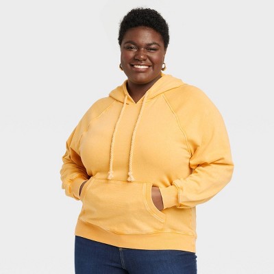 Women's Plus Size Hooded Sweatshirt - Universal Thread™ Yellow 4x : Target