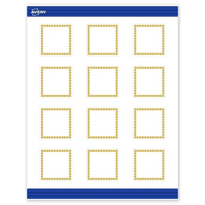 Avery Printable Square Cards, Gold Beads, 2" x 2", Matte White Square Cards, Laser/Inkjet, 120ct, Great for Business Cards
