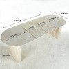 90.55“Extensible table leg,DINING TABLE,OFFICE TABLE,COFFEE TABLE,MDF，White Oak - 4 of 4