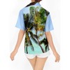 HAPPY BAY Women's Button Down Blouses Summer Beach Party Blouse Shirt Hawaiian Colorful Short Sleeve Vacation Dress Tee Shirts for Women - 4 of 4