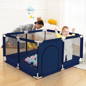GOTGELIF 50"x50" 4-Panel Baby Playpen Spacious & Secure Portable Playard - 1 of 4