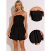 INSPIRE CHIC Women's Strapless Sleeveless Off Shoulder Side Zip Party Mini A-Line Dress - 2 of 4