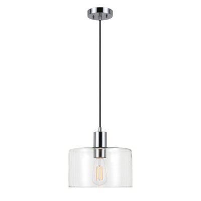 Hudson and Canal 10" Wide Pendant with Glass Shade