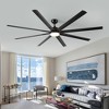 BestParts 84" Black Ceiling Fan with Remote Control & 3 Color Temperatures - Aluminum Blades - 4 of 4