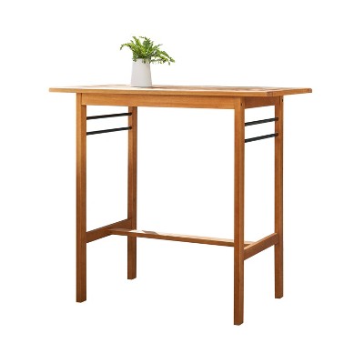 Gloucester Contemporary Wood Rectangle Patio Bar Table - Vifah