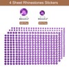Unique Bargains Acrylic Self-Adhesive Craft Decorative 4 Sheets Rhinestone Stickers - 2 of 4