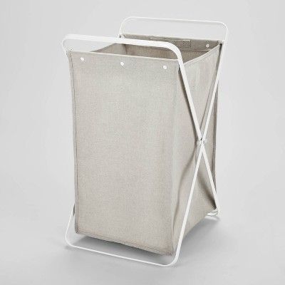 Folding X-Frame Single Sorter Hamper Matte White - Brightroom™