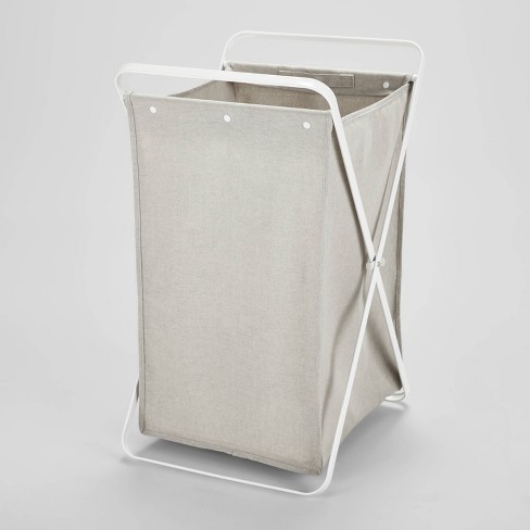 Folding X-Frame Hamper Matte White - Brightroom™ - image 1 of 4