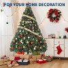 Artificial Christmas Tree, Realistic Spruce Holiday Tree with Hinged Branches, Collapsible Metal Base, Indoor Outdoor Xmas Decoration for Home - 3 of 4