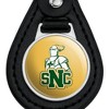 St. Norbert College Secondary Logo Black Leather Keychain - 3 of 4