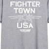 Women's - Top Gun - Property of Fighter Town Oversized Graphic T-Shirt - 2 of 4