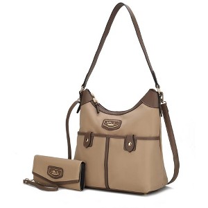 MKF Collection Harper Nylon Shoulder Hobo Bag with Matching Wallet by Mia K - 1 of 4