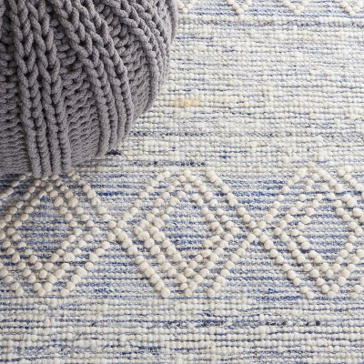 Ivory Coast Elegance Handwoven Wool 6' Square Area Rug