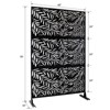 DSVIMOY Outdoor & Indoor Privacy Screen, Freestanding Decorative Privacy Screen for Deck Balcony Patio, Black, 48"*76"*16" - 3 of 4