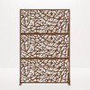 MAYEERTY Room Divider Screen Net 01 Brown Galvanized Sheet 72x47x16in 3-Piece Set 3-Piece Set - 3 of 4