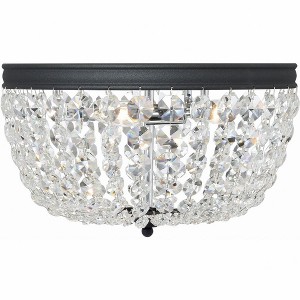 Crystorama Lighting Nola 3 - Light Flush Mount in  Black Forged - 1 of 4
