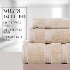 Home Weavers Elegance Essentials 550GSM 100% Cotton Zero Twist Super Absorbent Bath Towel Set - 2 of 4