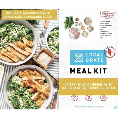 Local Crate Crispy Italian Chicken with Garlic Kale & Cous Cous Salad Meal Kit - 30.5oz