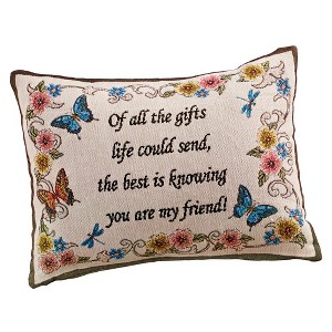 Collections Etc My Friend Tapestry Throw Pillow Decorative Accent 12 X 9 X 1 - 1 of 2
