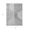 Gray Silver And Charcoal Geometric Washable Indoor Outdoor Area Rug - 3 of 4