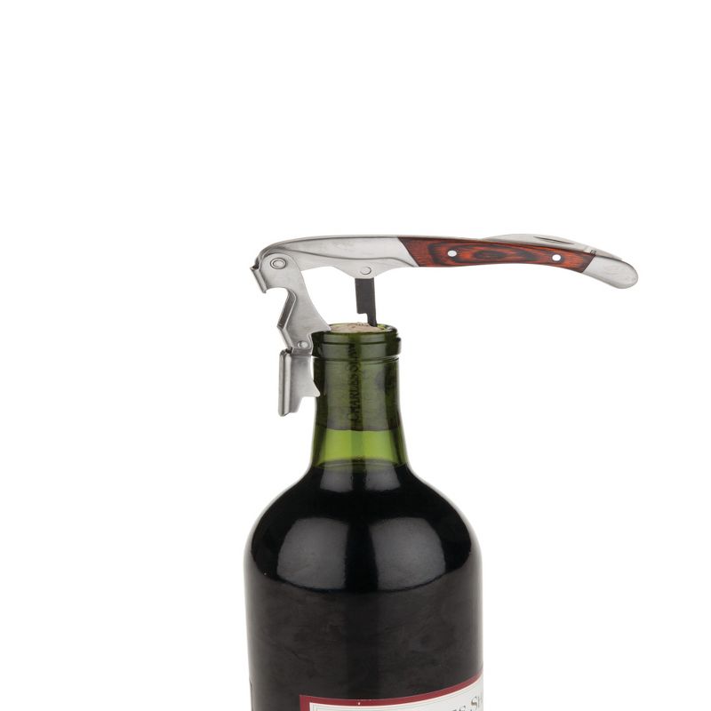 Spruce Double Hinge Corkscrew by True, Brown Finish, 3 of 9