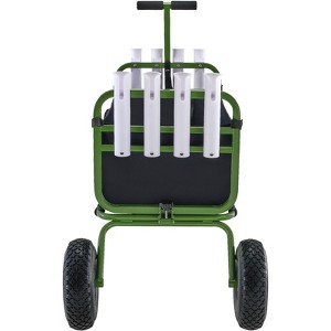 VEVOR Beach Fishing Cart, 300 lbs Load Capacity, Foldable Fish and Marine Cart with Four 11" Big Wheels Rubber Balloon Tires - 1 of 4