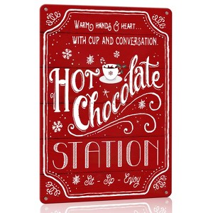 Red Hot Cocoa Bar Sign - Metal Signs, 8 X 12 Inch, Christmas Home Decor & Gifts - 1 of 4