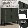 KTMBDW Fluted Design Bathroom Vanity with Ceramic Sink, Wooden Bathroom Storage Vanity with 30 Inch, Small Quick Assembly Bathroom Cabinet - 4 of 4