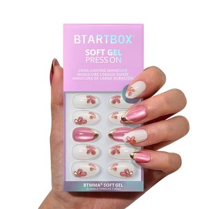 BTArtbox Press-On Nails - Midnight Champagne - Almond/ Coffin - 32ct - 1 of 4