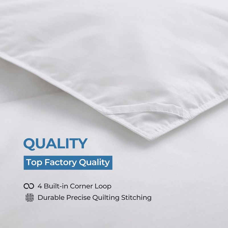 Puredown Lightweight Breathable 75% White Down Comforter Duvet Insert, Cooling Oversized  Blanket, 5 of 9