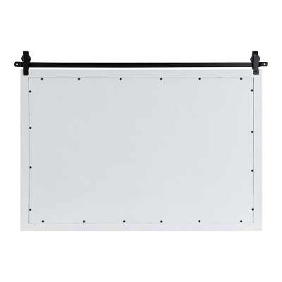 Skylan Modern Farmhouse 38x27 White and Black Wall Mirror