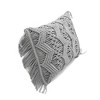 13"x20" Oversize Studio Chevron Macrame Lumbar Throw Pillow Cover with Fringes - Lush Décor - image 3 of 4