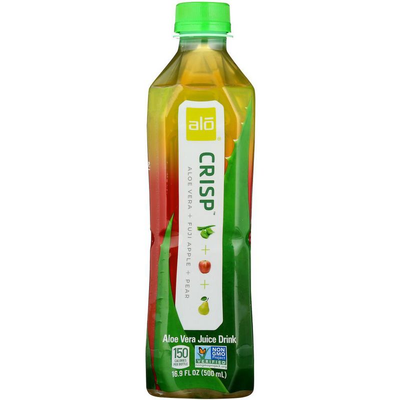 Alo Crisp Aloe Vera + Fuji Apple + Pear Juice Drink - Case of 12/16.9 oz, 3 of 8