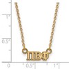 Black Bow Jewelry 14k Yellow Gold Plated Sterling Silver Pi Beta Phi Greek Life Necklace 18 Inch - 2 of 4