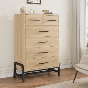 7 Dresser for Bedroom, 29.5" Wide Dresser, Wide Drawer with Storage Freestanding, Wooden Closet Storage Chest for Living Room, Bedroom, Entryway - 1 of 4