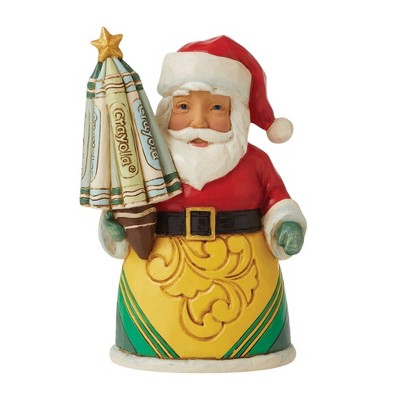 Jim Shore 4.5" Crayola Santa Mini Figurine Claus Crayons Shore  -  Decorative Figurines