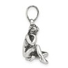 Black Bow Jewelry Sterling Silver Virgo the Virgin Zodiac 3D Antiqued Pendant - 2 of 4
