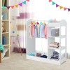 Tangkula Kids Dress up Storage Hanging Armoire Dresser Costume Closet w/ Mirror Shelves - 3 of 4