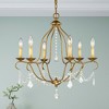 Livex Lighting Chesterfield 6 - Light Chandelier in  Antique Gold Leaf - 3 of 4